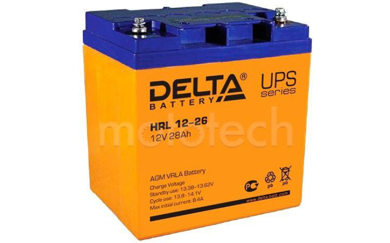 Аккумуляторная батарея Delta HRL 12-26