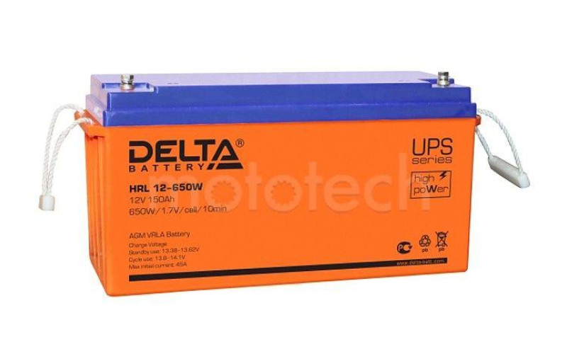 Аккумуляторная батарея Delta HRL 12-650 W
